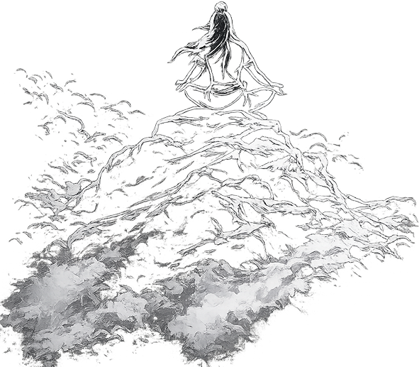 Iconic image of Shiva in spiritual meditation